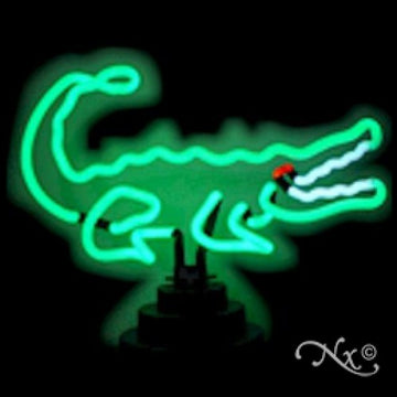 Neon Sculpture alligator