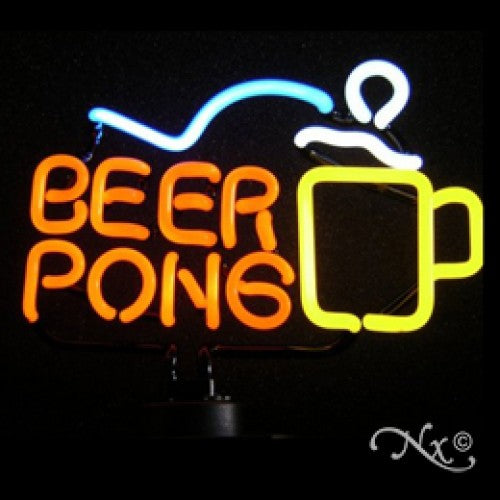 Neon Sculpture beer pong