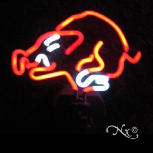 Neon Sculpture wild boar