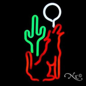 Neon Sculpture coyote