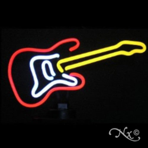 Neon Sculpture Guitar