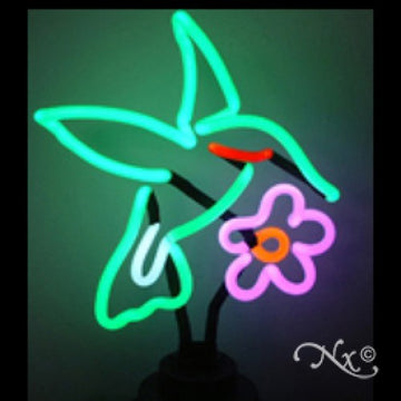 Neon Sculpture hummingbird