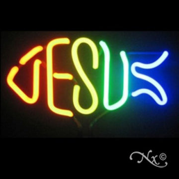 Neon Sculpture jesus fish