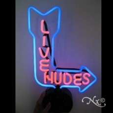 Neon Sculpture live nudes