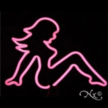 Neon Sculpture mud flap girl