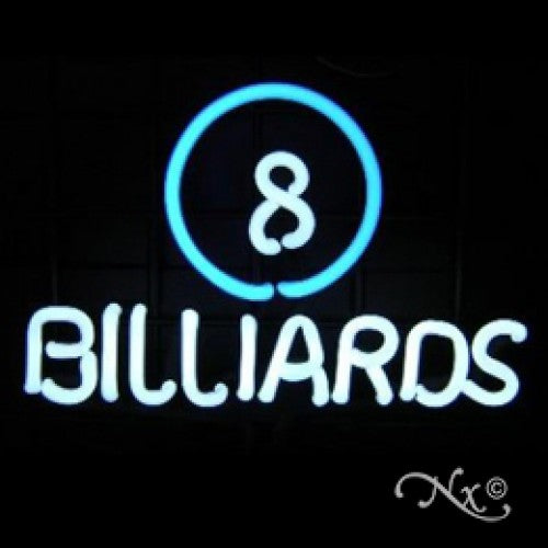 Neon Sculpture 8 ball billiards