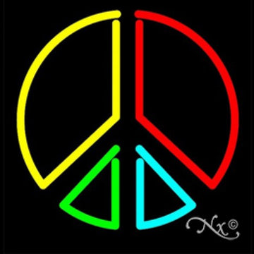 Neon Sculpture peace II