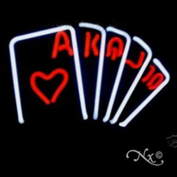 Neon Sculpture royal flush