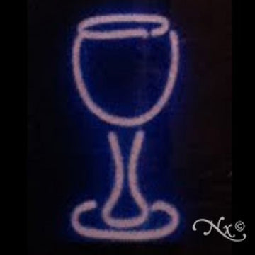 Neon Sculpture wine glass